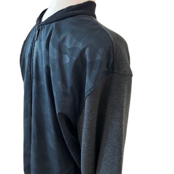 GUC Charleston Threads Blue and Grey Camo Lightweight Bomber Jacket. Size L - Picture 4 of 7